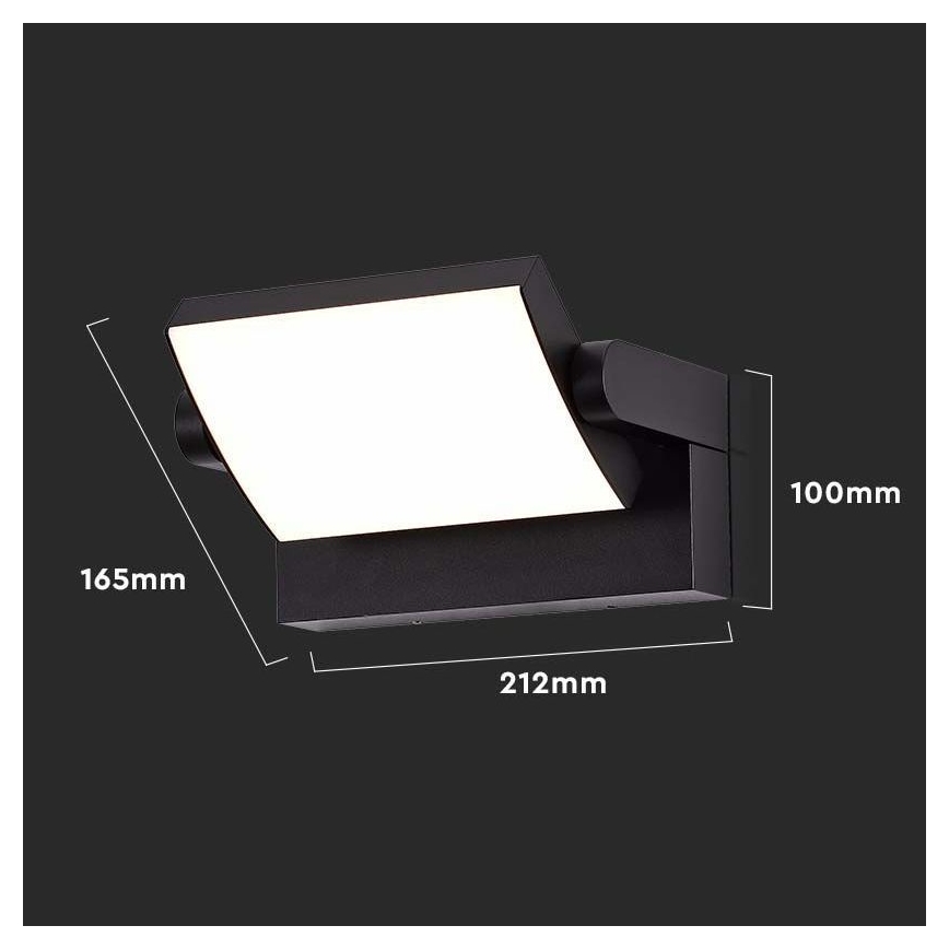 LED Venkovní nástěnné svítidlo LED/17W/230V 4000K IP65 černá