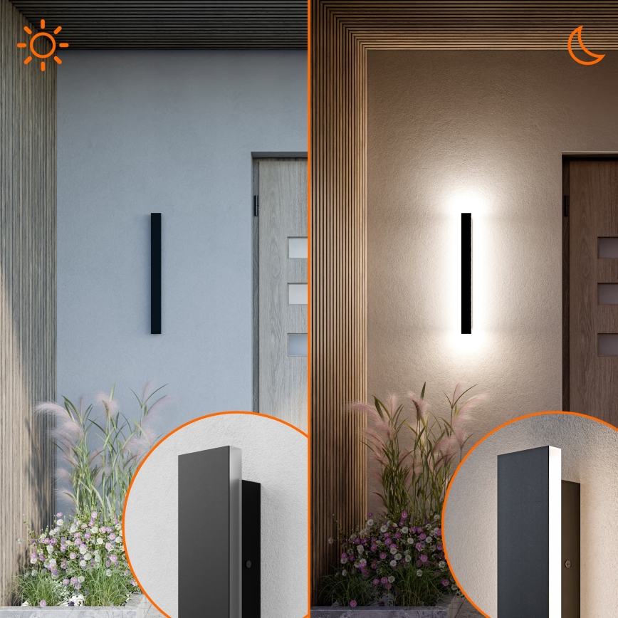 LED Venkovní nástěnné svítidlo LED/18W/230V 60 cm IP65 černá