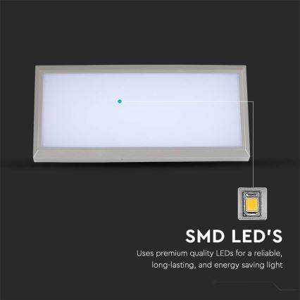 LED Venkovní nástěnné svítidlo LED/20W/230V 4000K IP65 šedá