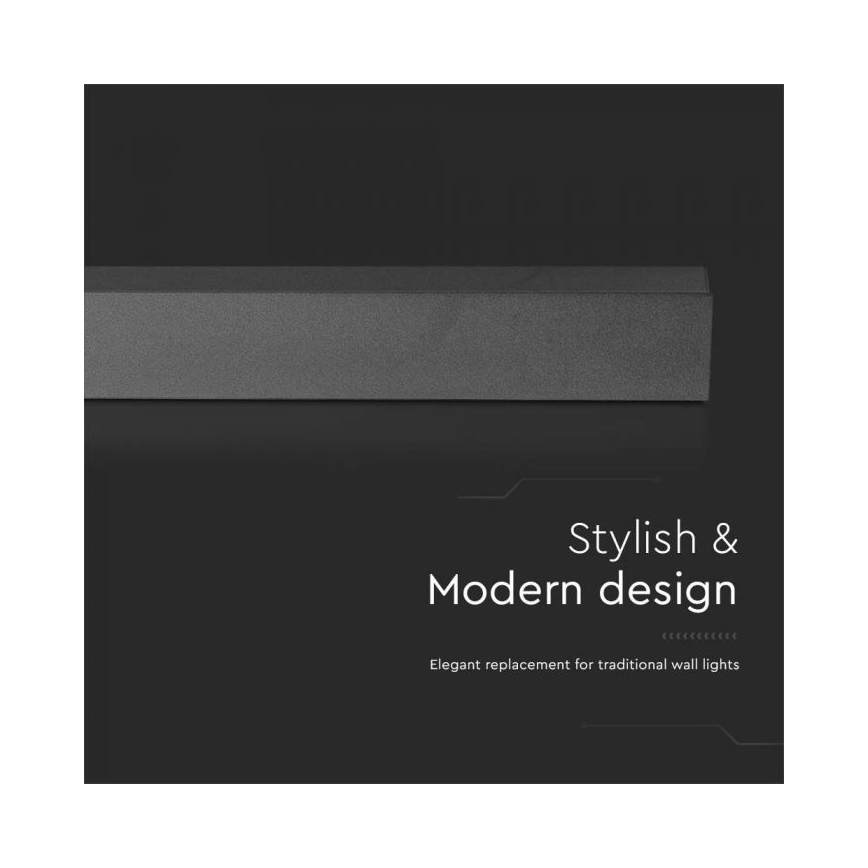 LED Venkovní nástěnné svítidlo LED/23W/230V 4000K IP65 141 cm černá