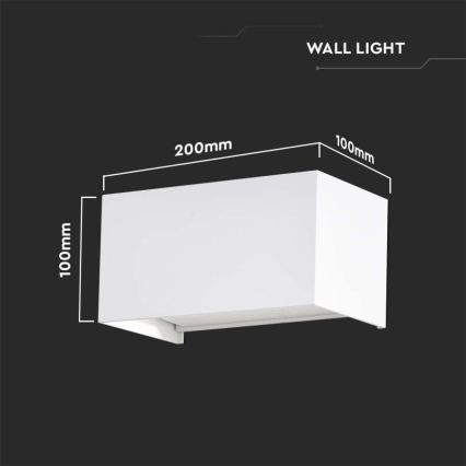 LED Venkovní nástěnné svítidlo LED/24W/230V 3000K IP65 bílá