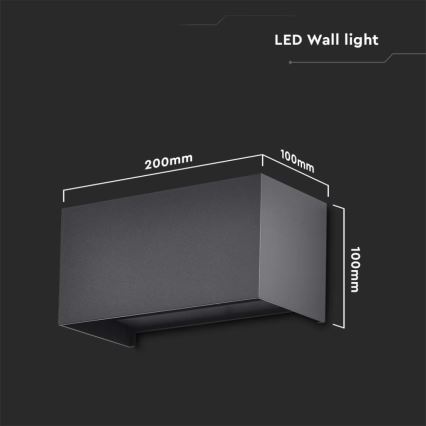 LED Venkovní nástěnné svítidlo LED/24W/230V 3000K IP65 černá