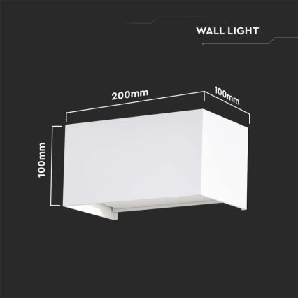 LED Venkovní nástěnné svítidlo LED/24W/230V 4000K IP65 bílá