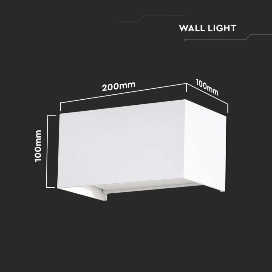 LED Venkovní nástěnné svítidlo LED/24W/230V 4000K IP65 bílá