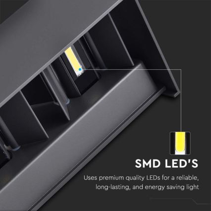 LED Venkovní nástěnné svítidlo LED/24W/230V 4000K IP65 černá