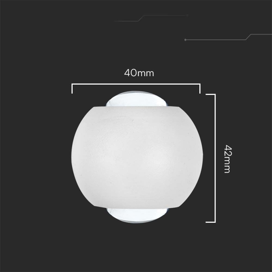 LED Venkovní nástěnné svítidlo LED/2W/230V 4000K IP54 bílá