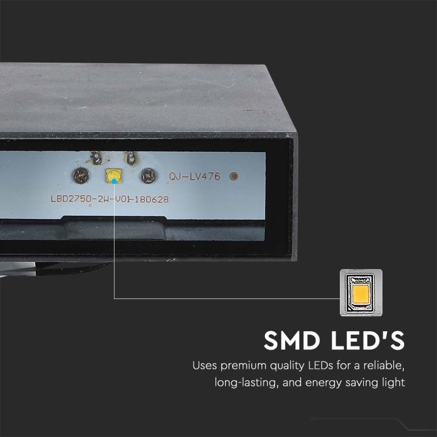 LED Venkovní nástěnné svítidlo LED/4W/230V 6400K IP65 černá