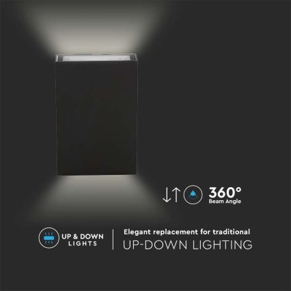 LED Venkovní nástěnné svítidlo LED/4W/230V 6400K IP65 černá