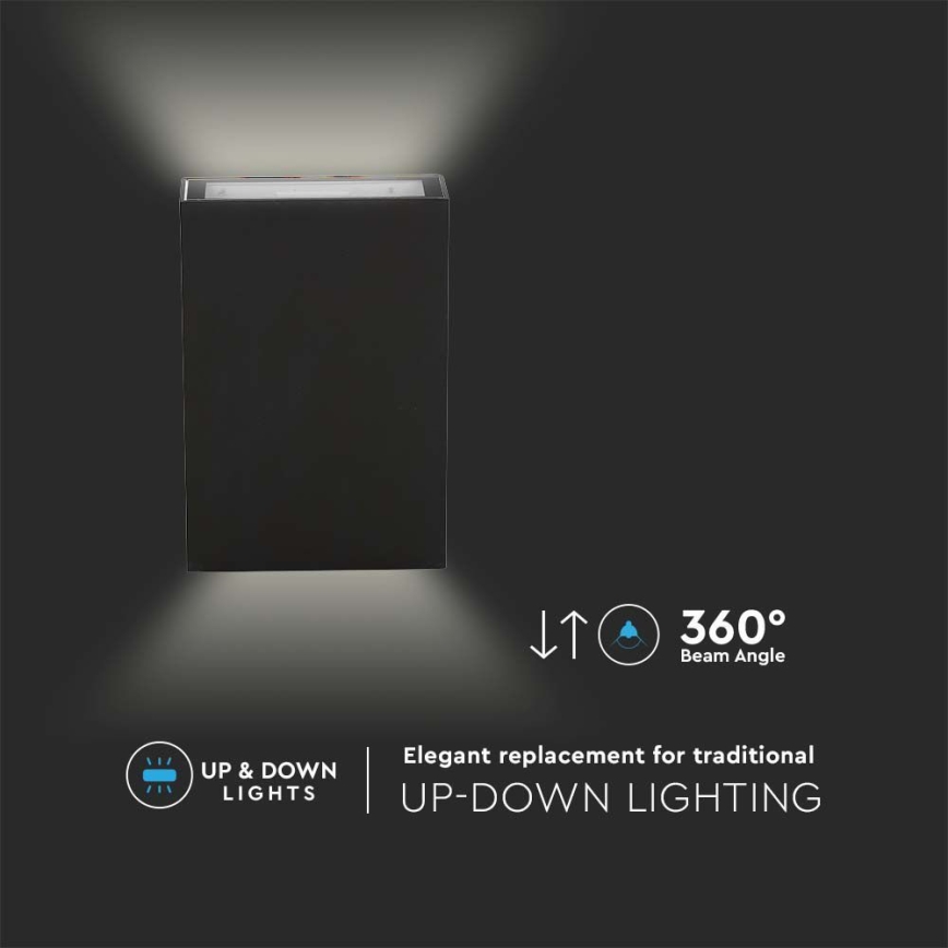 LED Venkovní nástěnné svítidlo LED/4W/230V 6400K IP65 černá