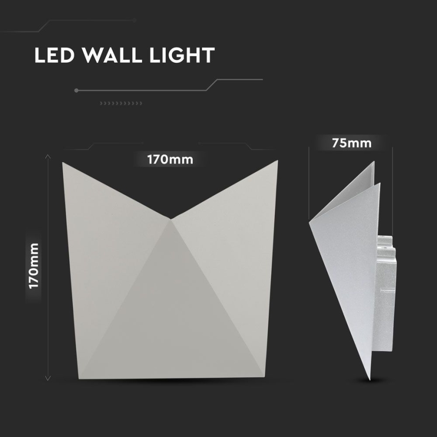 LED Venkovní nástěnné svítidlo LED/5W/230V 4000K IP65 šedá