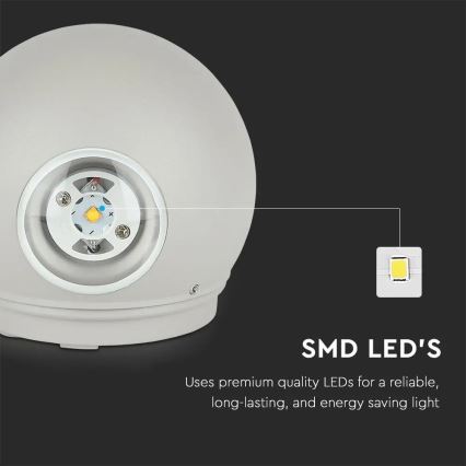 LED Venkovní nástěnné svítidlo LED/6W/230V 3000K IP65 šedá