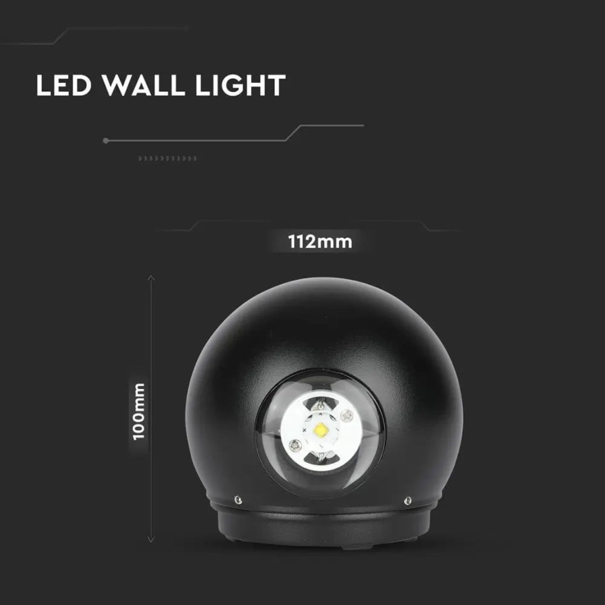 LED Venkovní nástěnné svítidlo LED/6W/230V 4000K IP65 černá