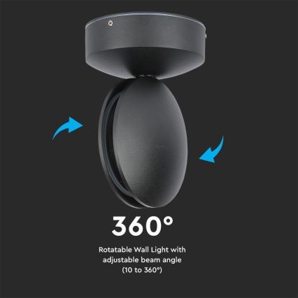 LED Venkovní nástěnné flexibilní svítidlo LED/7W/230V 4000K IP65 černá