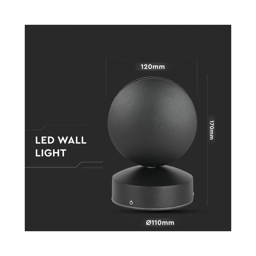 LED Venkovní nástěnné flexibilní svítidlo LED/7W/230V 4000K IP65 černá