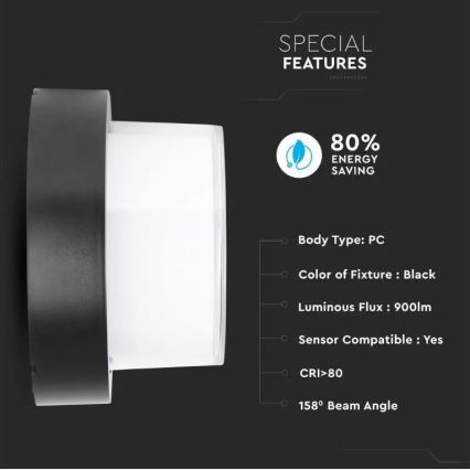 LED Venkovní nástěnné svítidlo LED/7W/230V IP65 3000K