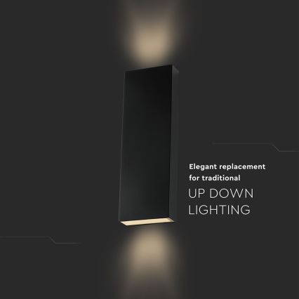 LED Venkovní nástěnné svítidlo LED/8W/230V 4000K IP65 černá