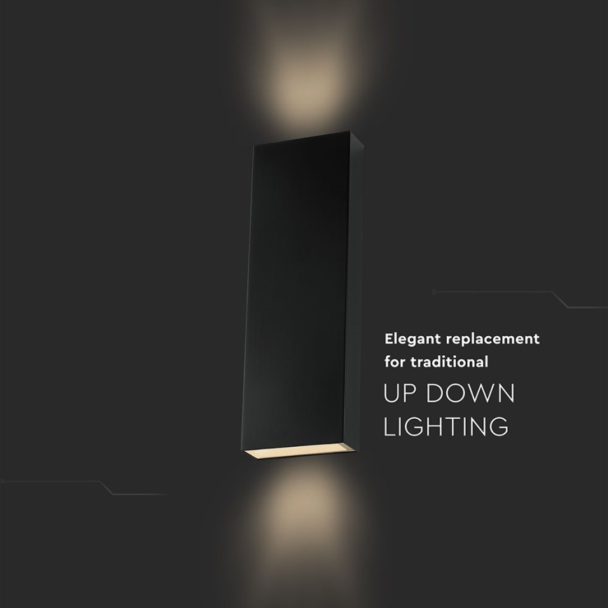 LED Venkovní nástěnné svítidlo LED/8W/230V 4000K IP65 černá