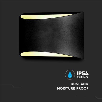 LED Venkovní nástěnné svítidlo LED/9W/230V 4000K IP54 černá