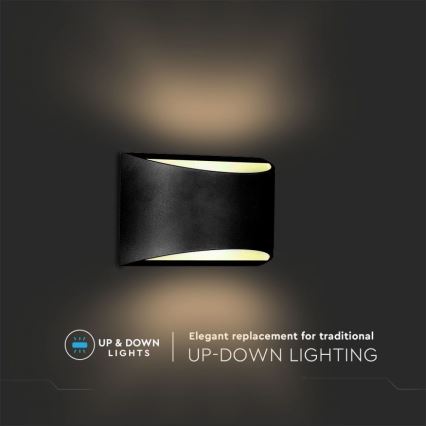 LED Venkovní nástěnné svítidlo LED/9W/230V 4000K IP54 černá