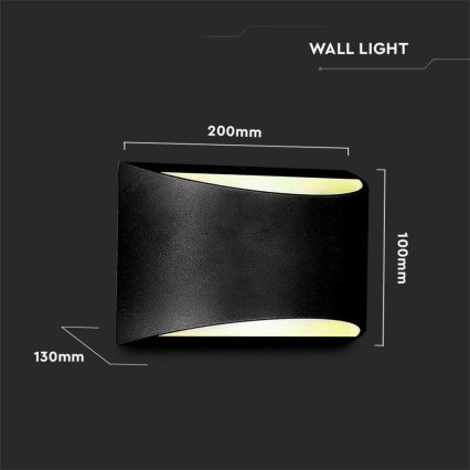 LED Venkovní nástěnné svítidlo LED/9W/230V 4000K IP54 černá