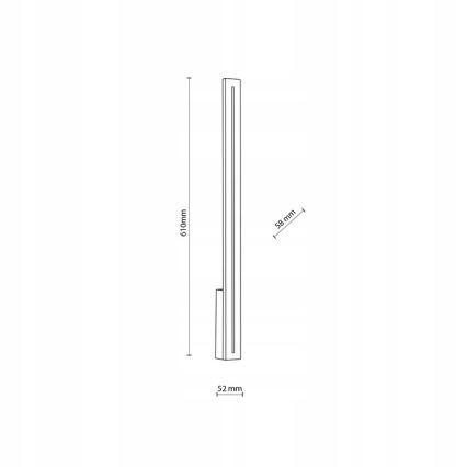 LED Venkovní nástěnné svítidlo LINEA LED/12W/230V IP65 61 cm antracit