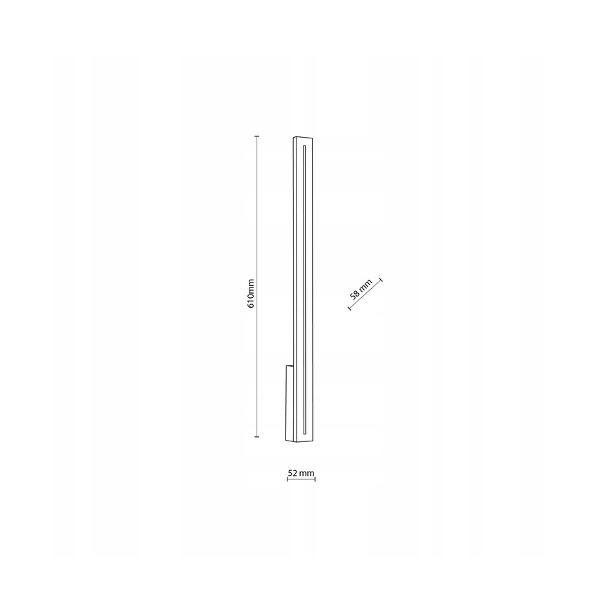 LED Venkovní nástěnné svítidlo LINEA LED/12W/230V IP65 61 cm antracit