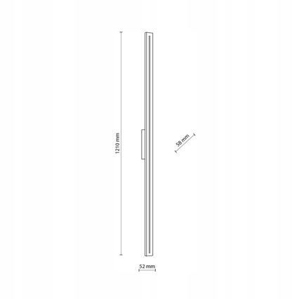 LED Venkovní nástěnné svítidlo LINEA LED/30W/230V IP65 121 cm antracit