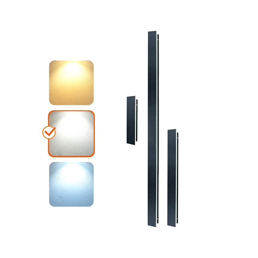 LED Venkovní nástěnné svítidlo MIRANA LED/12W/230V 4000K IP44 60 cm černá