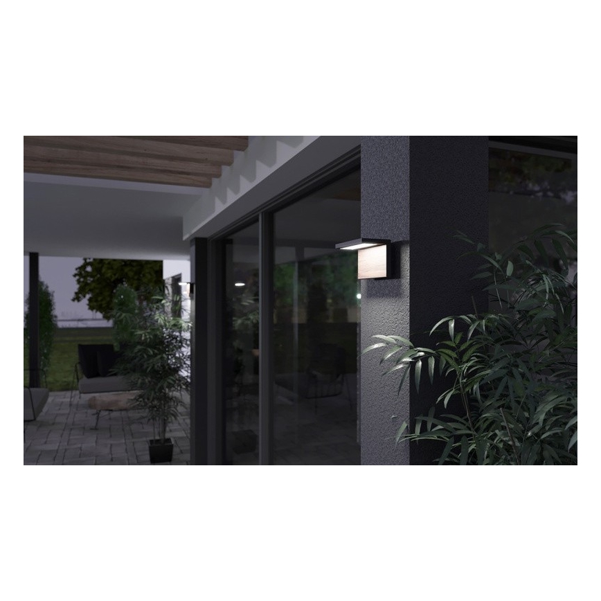 LED Venkovní nástěnné svítidlo NATURA LED/12W/230V 4000K IP65 hnědá/antracit