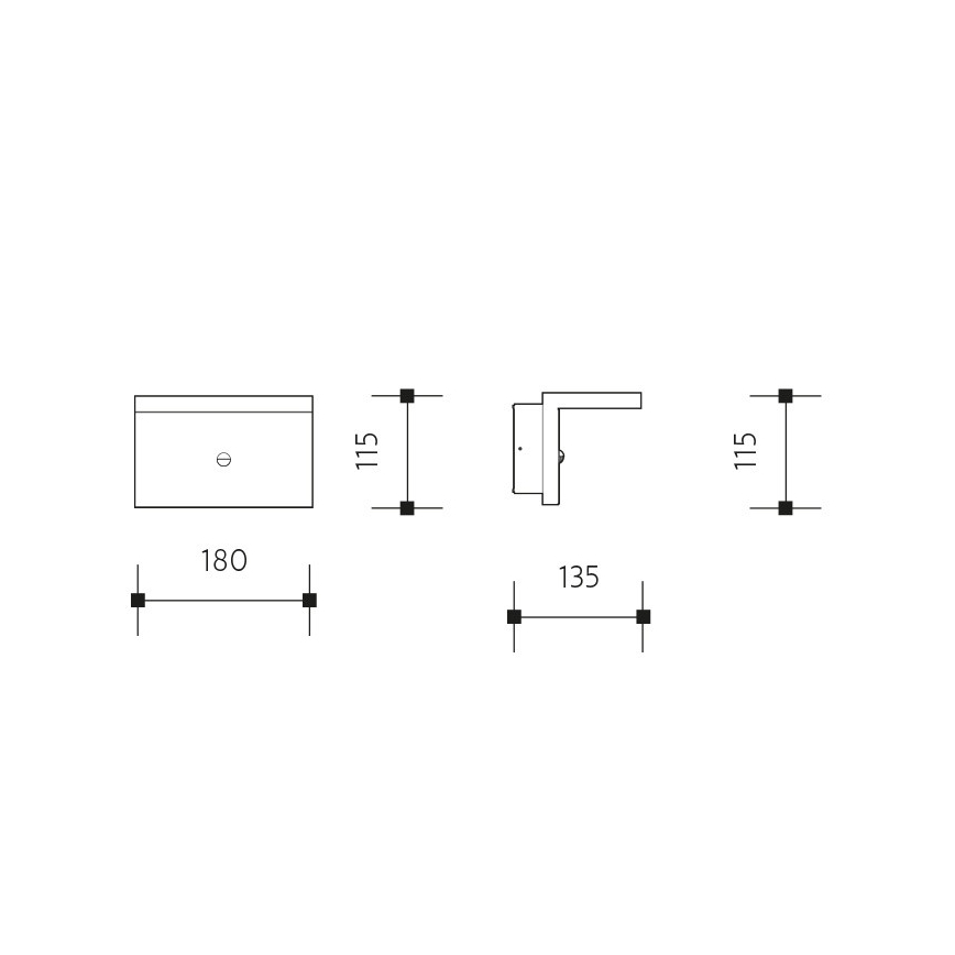 LED Venkovní nástěnné svítidlo NATURA LED/12W/230V 4000K IP65 hnědá/antracit