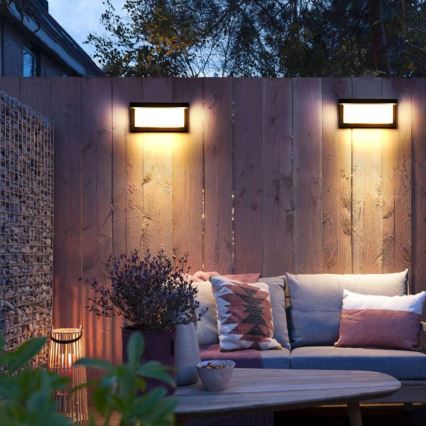 LED Venkovní nástěnné svítidlo NEELY 1xE27/9W/230V 4000K IP54 černá