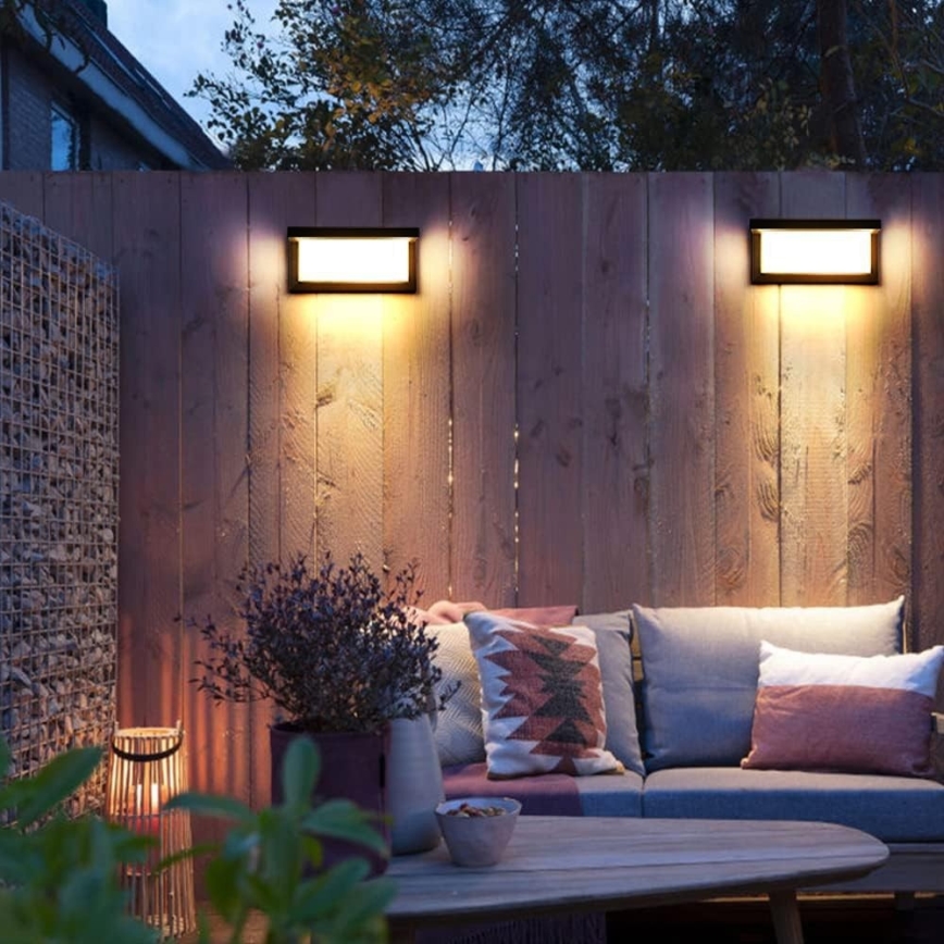 LED Venkovní nástěnné svítidlo NEELY 1xE27/9W/230V 4000K IP54 černá