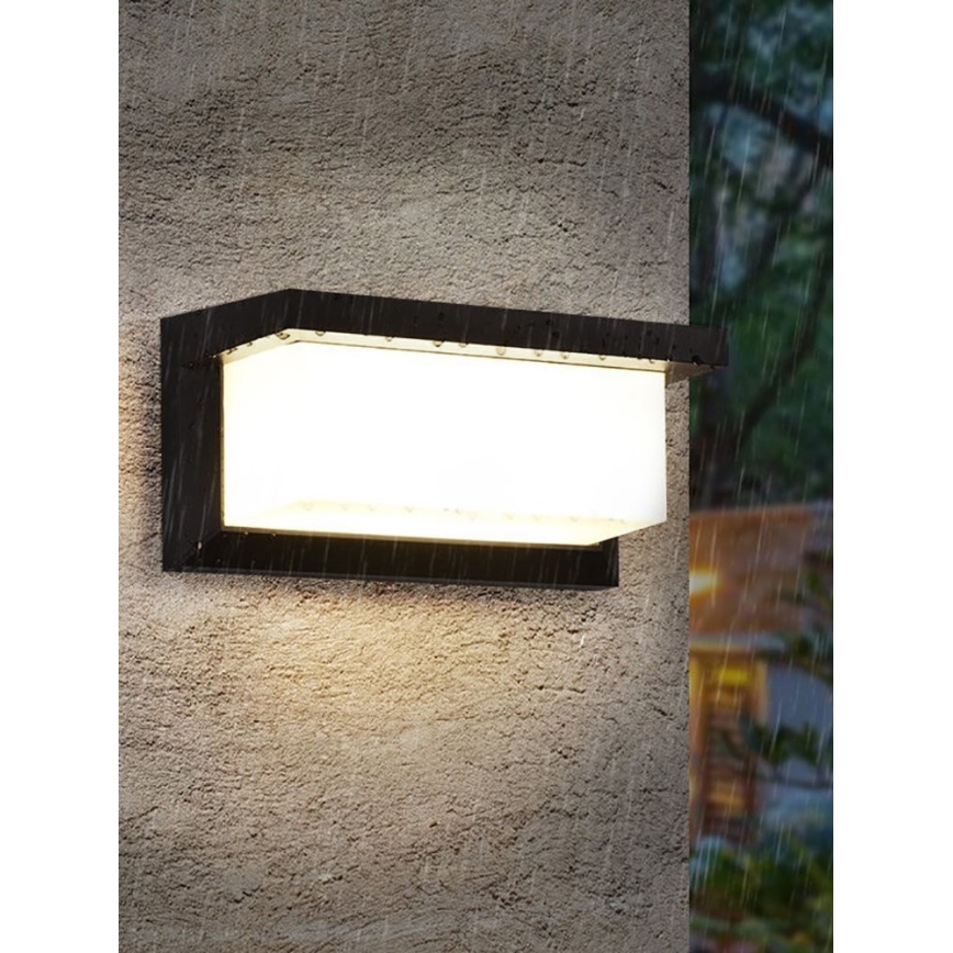 LED Venkovní nástěnné svítidlo NEELY 1xE27/9W/230V 4000K IP54 černá
