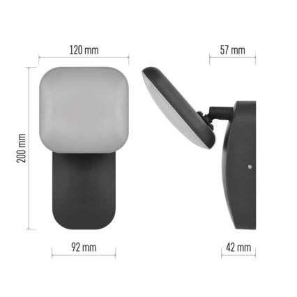 LED Venkovní nástěnné svítidlo NIKA LED/12,5W/230V IP44
