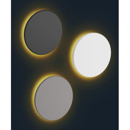 LED Venkovní nástěnné svítidlo PIATTA LED/18W/230V 3000/4000/6000K pr. 25 cm IP44 černá