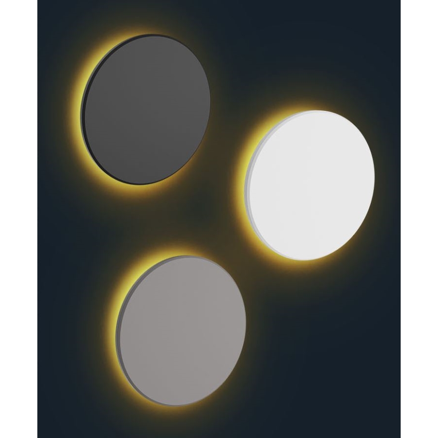 LED Venkovní nástěnné svítidlo PIATTA LED/18W/230V 3000/4000/6000K pr. 25 cm IP44 černá