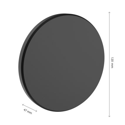 LED Venkovní nástěnné svítidlo PIATTA LED/18W/230V 3000/4000/6000K pr. 25 cm IP44 černá