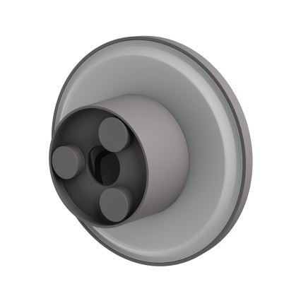 LED Venkovní nástěnné svítidlo PIATTA LED/18W/230V 3000/4000/6000K pr. 25 cm IP44 šedá