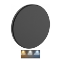 LED Venkovní nástěnné svítidlo PIATTA LED/18W/230V 3000/4000/6000K pr. 25 cm IP44 černá