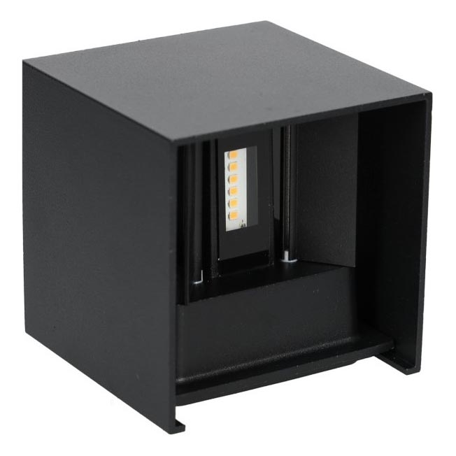 LED Venkovní nástěnné svítidlo QUERK 2xLED/3W/230V 3000K IP54 černá
