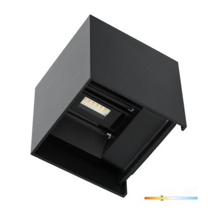 LED Venkovní nástěnné svítidlo QUERK 2xLED/3W/230V 3000K IP54 černá
