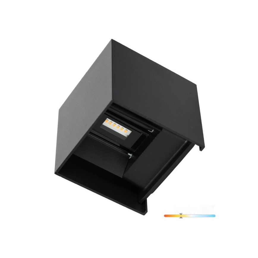 LED Venkovní nástěnné svítidlo QUERK 2xLED/3W/230V 3000K IP54 černá