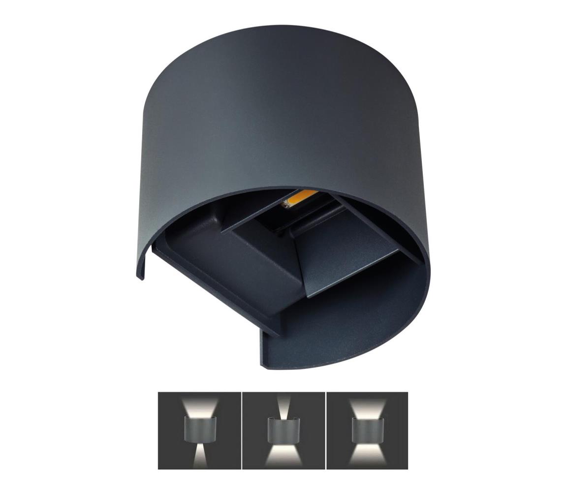 Kanlux LED Venkovní nástěnné svítidlo REKA LED/7W/230V IP54 černá KX0289