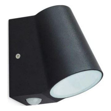 LED Venkovní nástěnné svítidlo se senzorem BUNOL LED/6W/230V IP44 černá