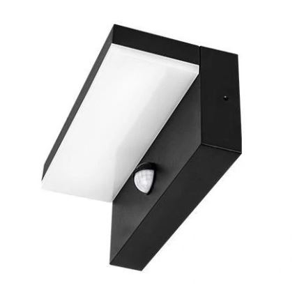 LED Venkovní nástěnné svítidlo se senzorem HESTIO LED/9W/230V 4000K IP44 černá