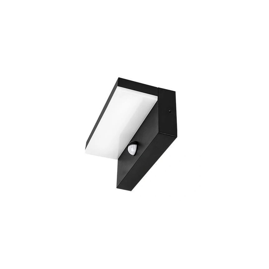 LED Venkovní nástěnné svítidlo se senzorem HESTIO LED/9W/230V 4000K IP44 černá