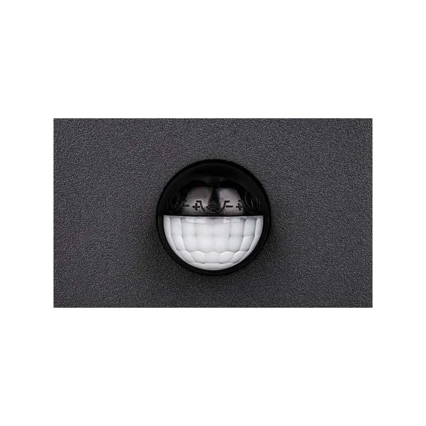 LED Venkovní nástěnné svítidlo se senzorem HESTIO LED/9W/230V 4000K IP44 černá