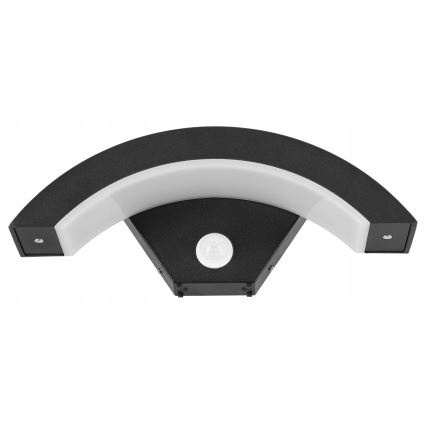 LED Venkovní nástěnné svítidlo se senzorem pohybu LED/10W/230V IP54 černá