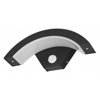 LED Venkovní nástěnné svítidlo se senzorem pohybu LED/10W/230V IP54 černá