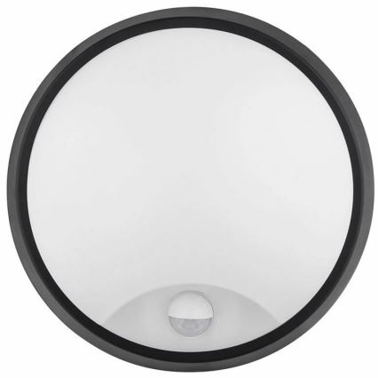 LED Venkovní nástěnné svítidlo se senzorem LED/12W/230V 3000/4000/6500K IP65 černá